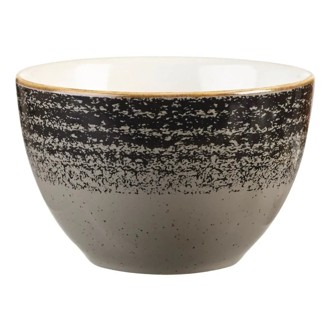 DM433 Churchill Studio Prints Homespun Charcoal Black Sugar Bowl 227ml 8oz - JD Catering Equipment Solutions Ltd