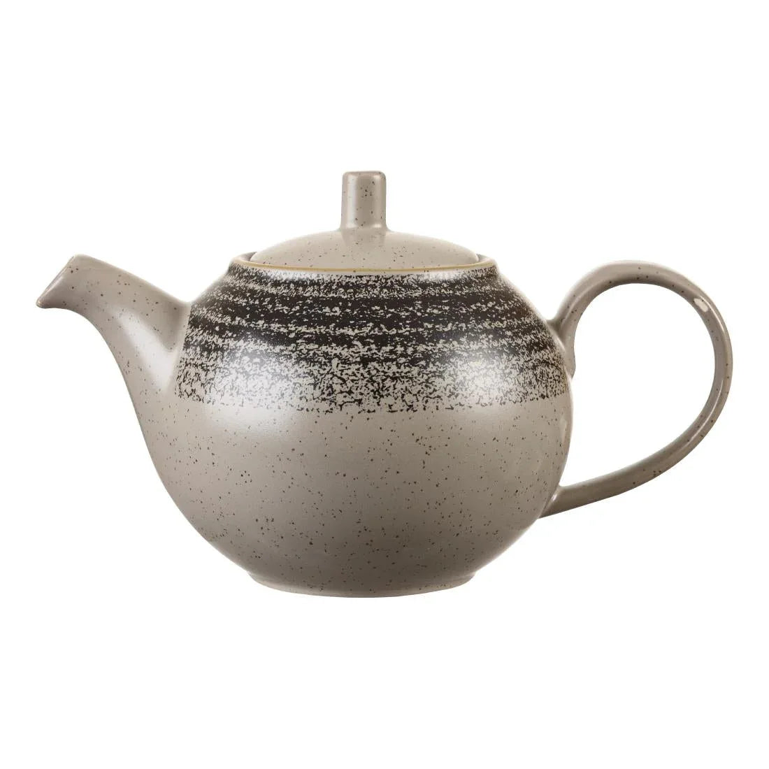 DM434 Churchill Studio Prints Homespun Charcoal Black Teapot 426ml (Pack of 4) - JD Catering Equipment Solutions Ltd