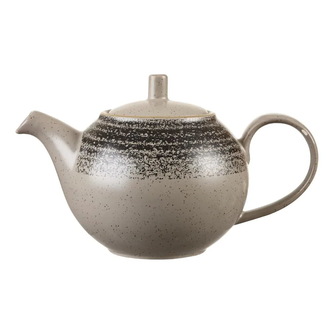 DM434 Churchill Studio Prints Homespun Charcoal Black Teapot 426ml (Pack of 4) - JD Catering Equipment Solutions Ltd