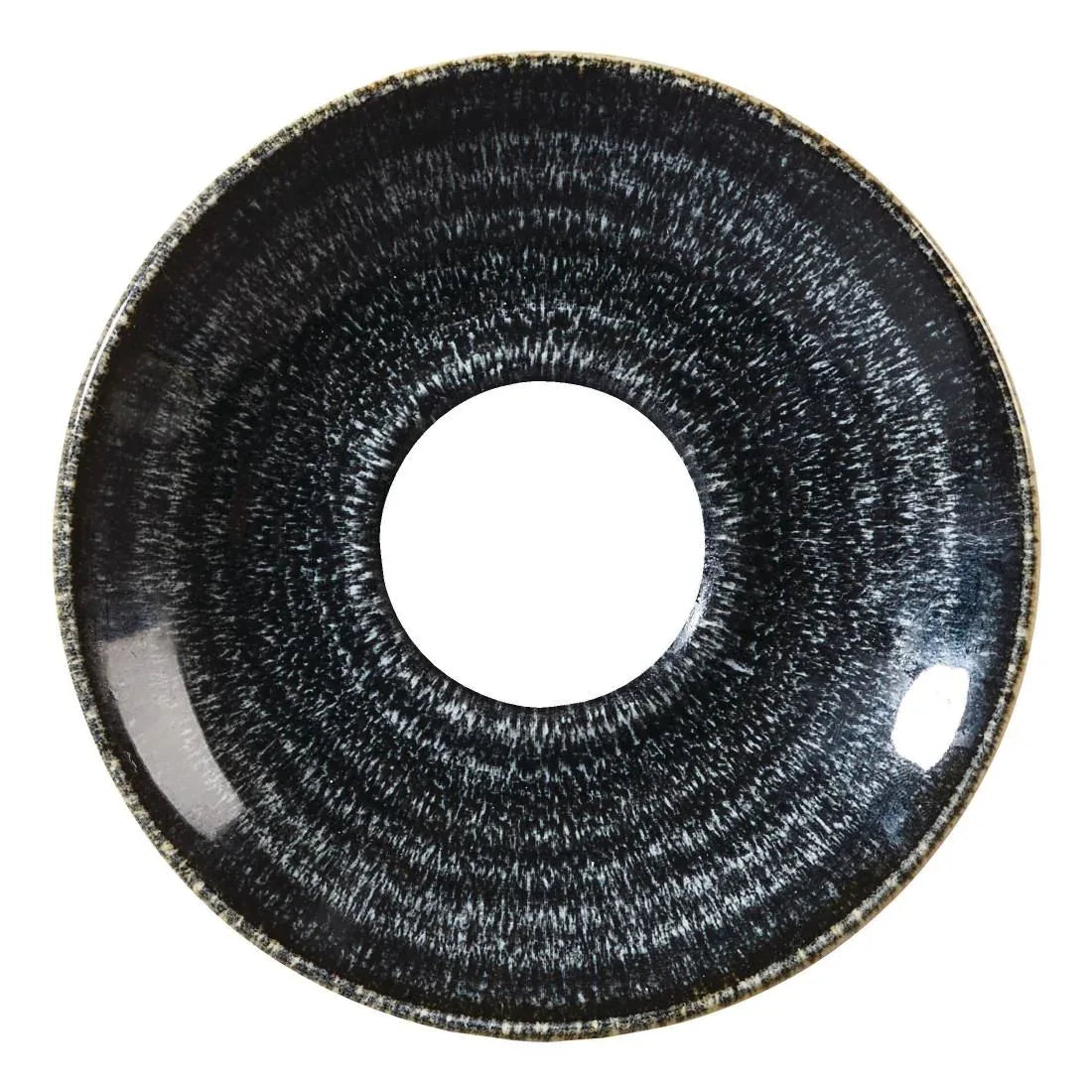 DM435 Churchill Studio Prints Homespun Charcoal Black Cappuccino Saucer 156mm - JD Catering Equipment Solutions Ltd