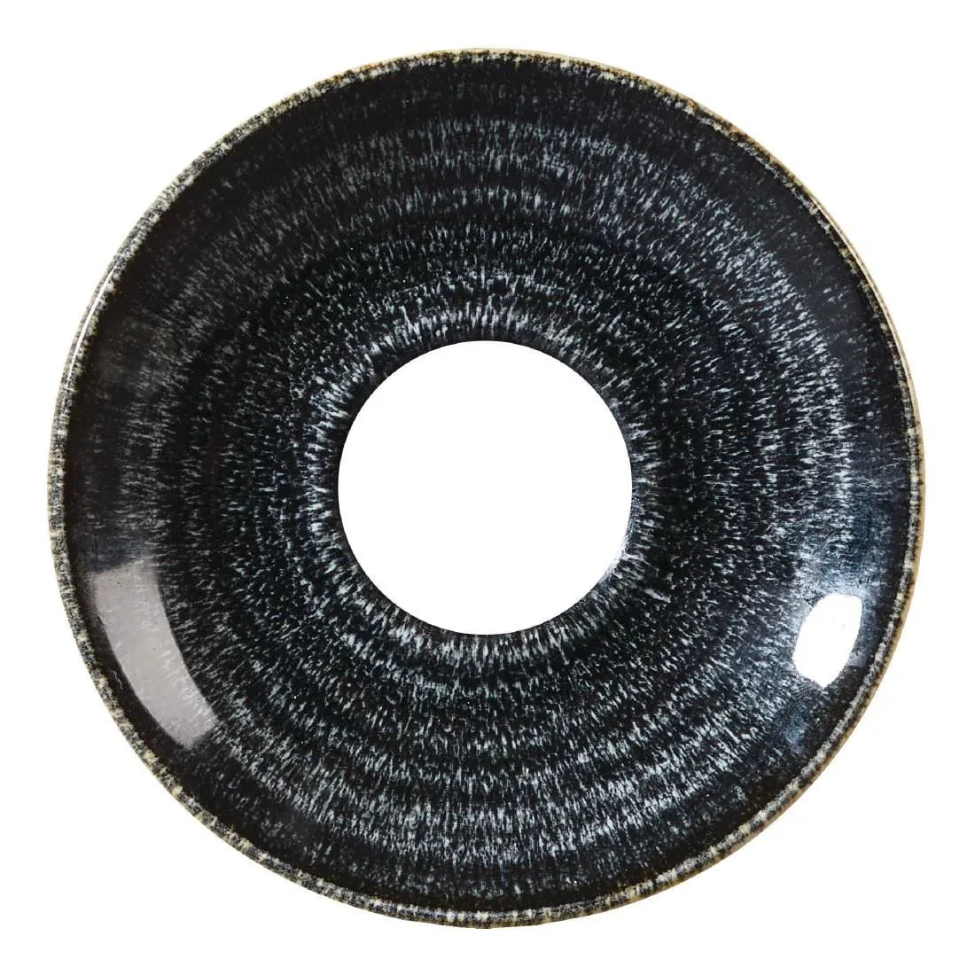 DM436 Churchill Studio Prints Homespun Charcoal Black Espresso Saucer 118mm - JD Catering Equipment Solutions Ltd