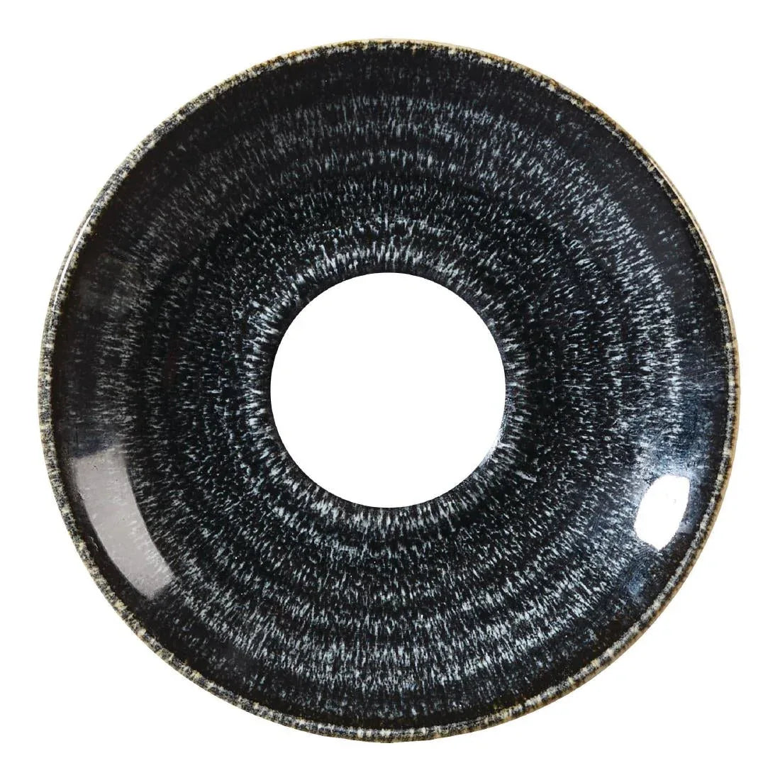 DM436 Churchill Studio Prints Homespun Charcoal Black Espresso Saucer 118mm - JD Catering Equipment Solutions Ltd