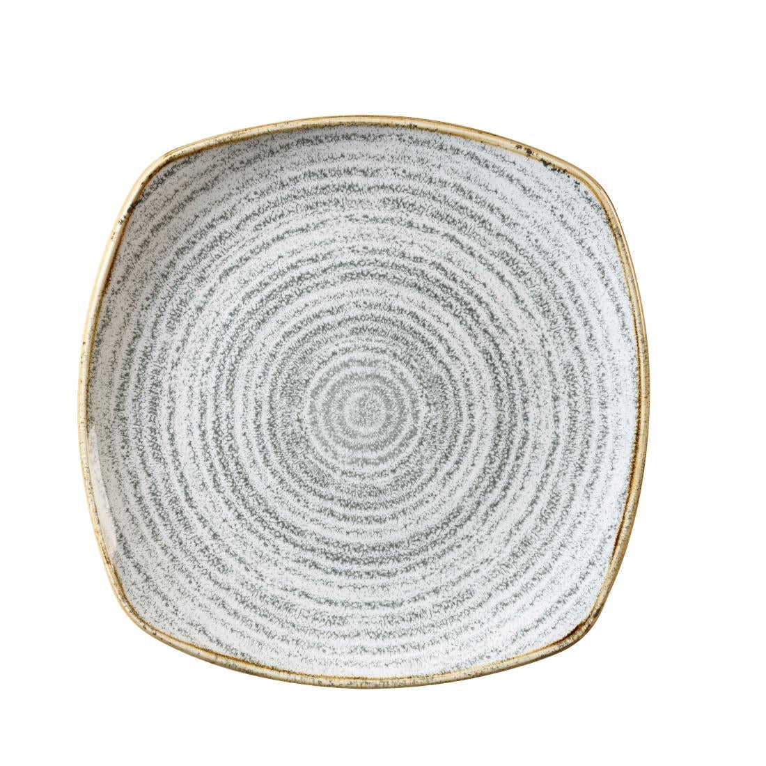 DM438 Churchill Studio Prints Homespun Stone Grey Square Plate 215mm JD Catering Equipment Solutions Ltd