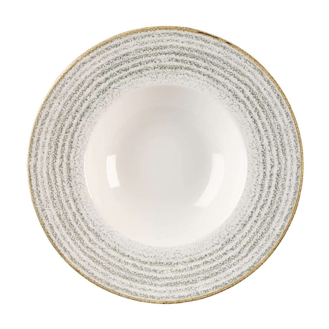 DM442 Churchill Studio Prints Homespun Stone Grey Wide Rim Bowl 280mm (Pack of 12) JD Catering Equipment Solutions Ltd