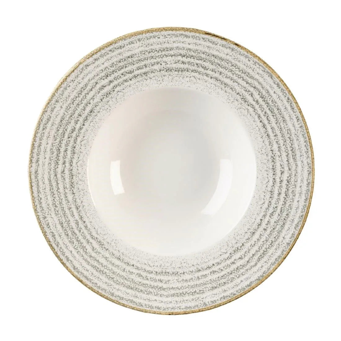 DM442 Churchill Studio Prints Homespun Stone Grey Wide Rim Bowl 280mm (Pack of 12) - JD Catering Equipment Solutions Ltd