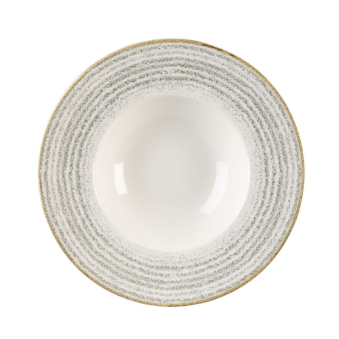 DM443 Churchill Studio Prints Homespun Stone Grey Wide Rim Bowl 240mm (Pack of 12) JD Catering Equipment Solutions Ltd