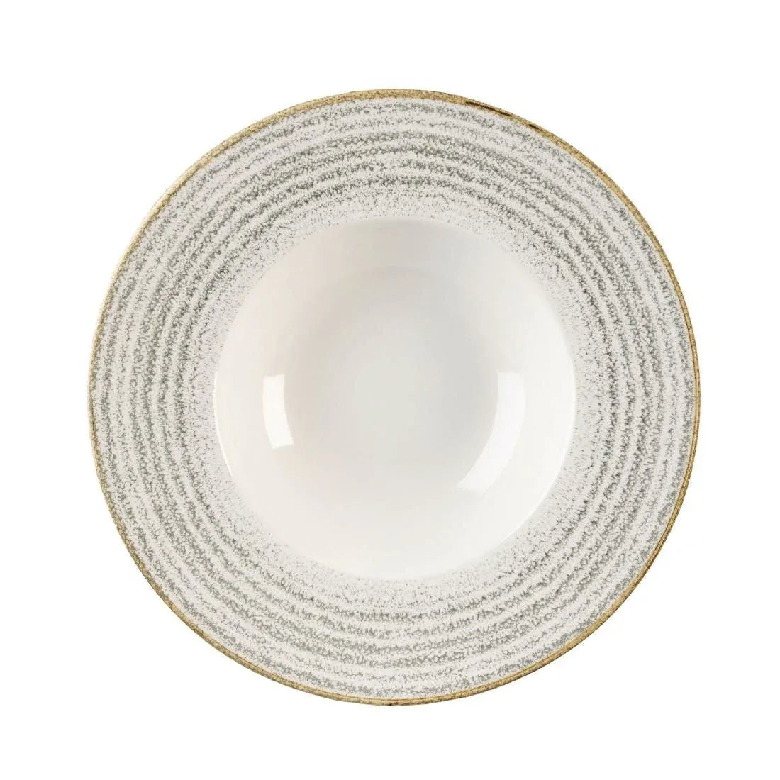 DM443 Churchill Studio Prints Homespun Stone Grey Wide Rim Bowl 240mm (Pack of 12) - JD Catering Equipment Solutions Ltd