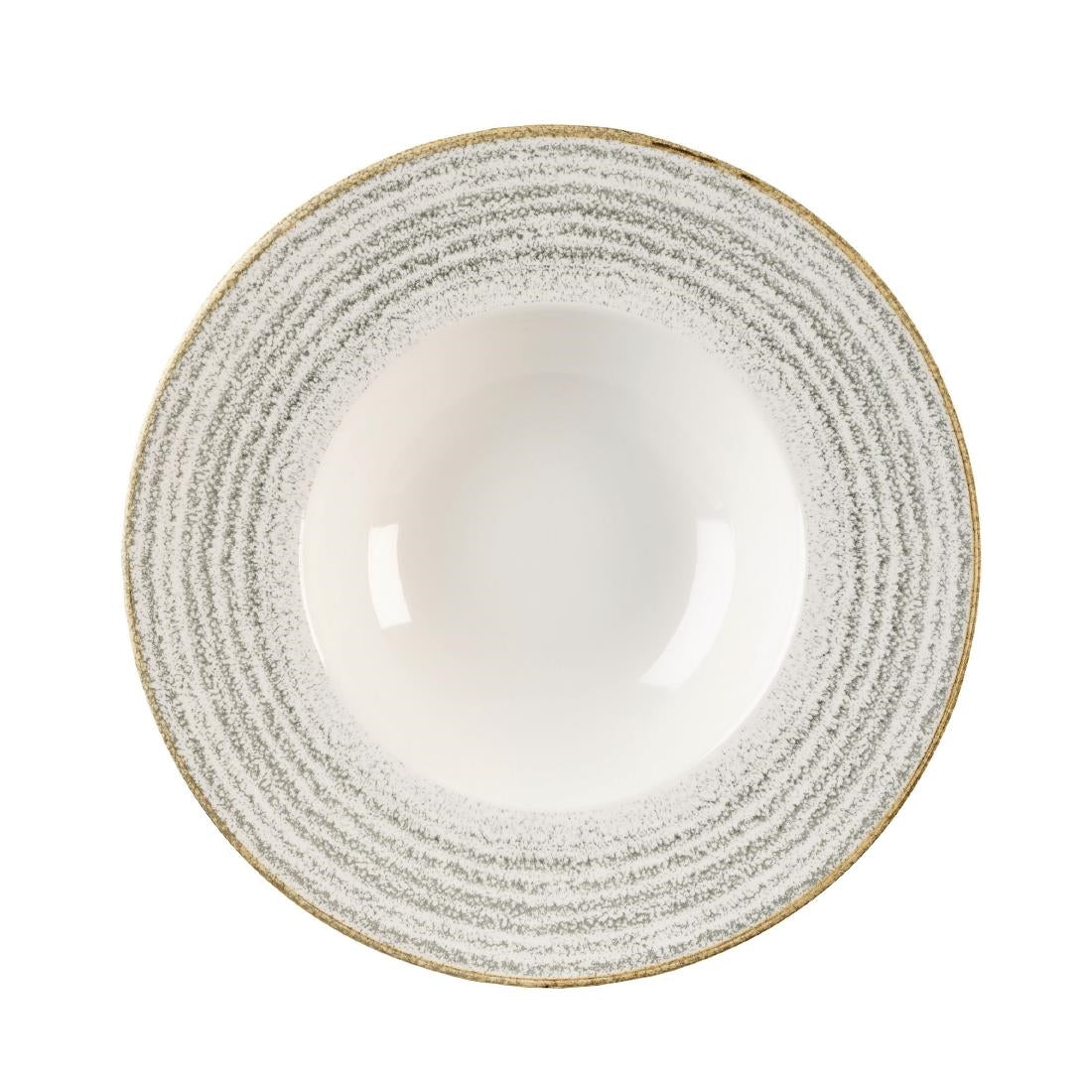 DM443 Churchill Studio Prints Homespun Stone Grey Wide Rim Bowl 240mm (Pack of 12) JD Catering Equipment Solutions Ltd
