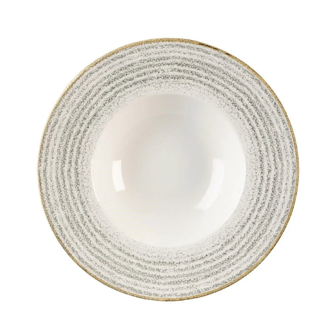 DM443 Churchill Studio Prints Homespun Stone Grey Wide Rim Bowl 240mm (Pack of 12) - JD Catering Equipment Solutions Ltd