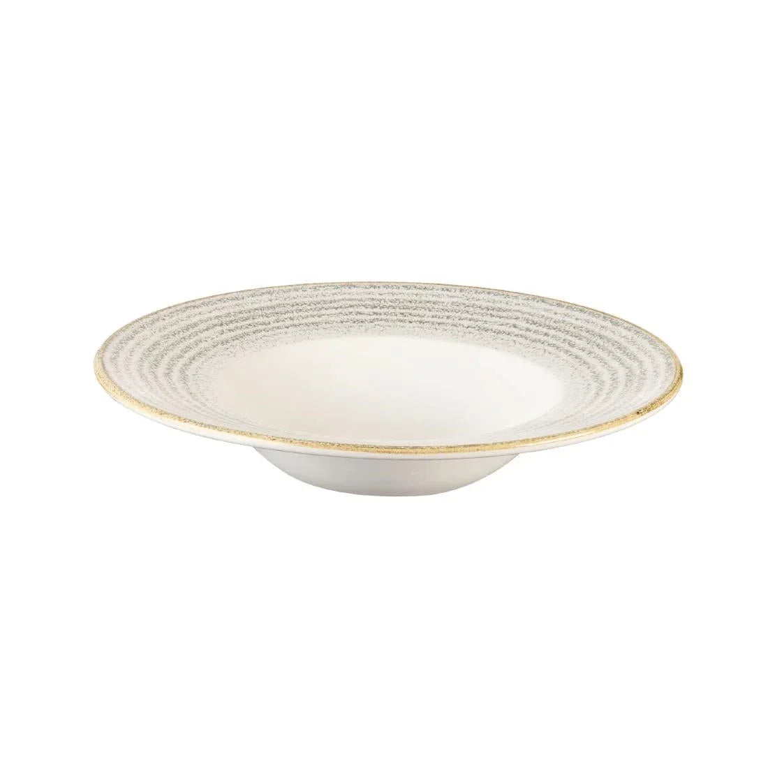 DM443 Churchill Studio Prints Homespun Stone Grey Wide Rim Bowl 240mm (Pack of 12) - JD Catering Equipment Solutions Ltd