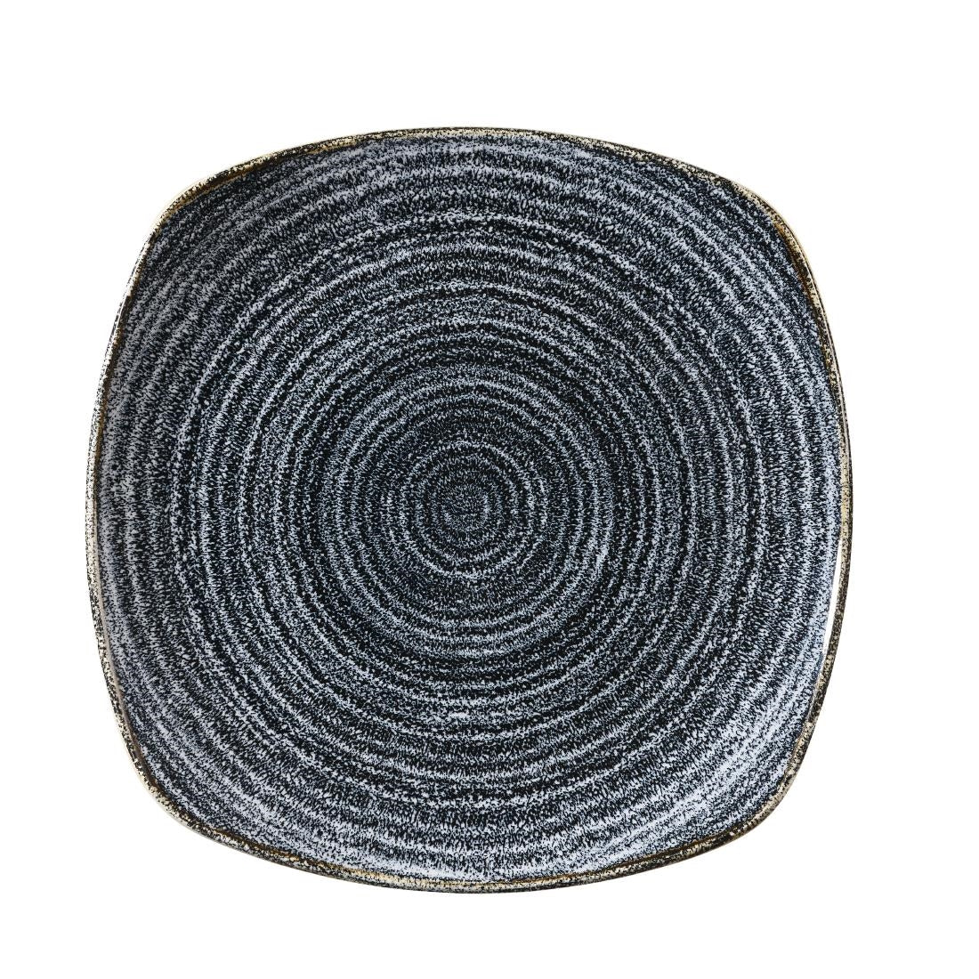 DM444 Churchill Studio Prints Homespun Charcoal Black Square Plate 252mm JD Catering Equipment Solutions Ltd