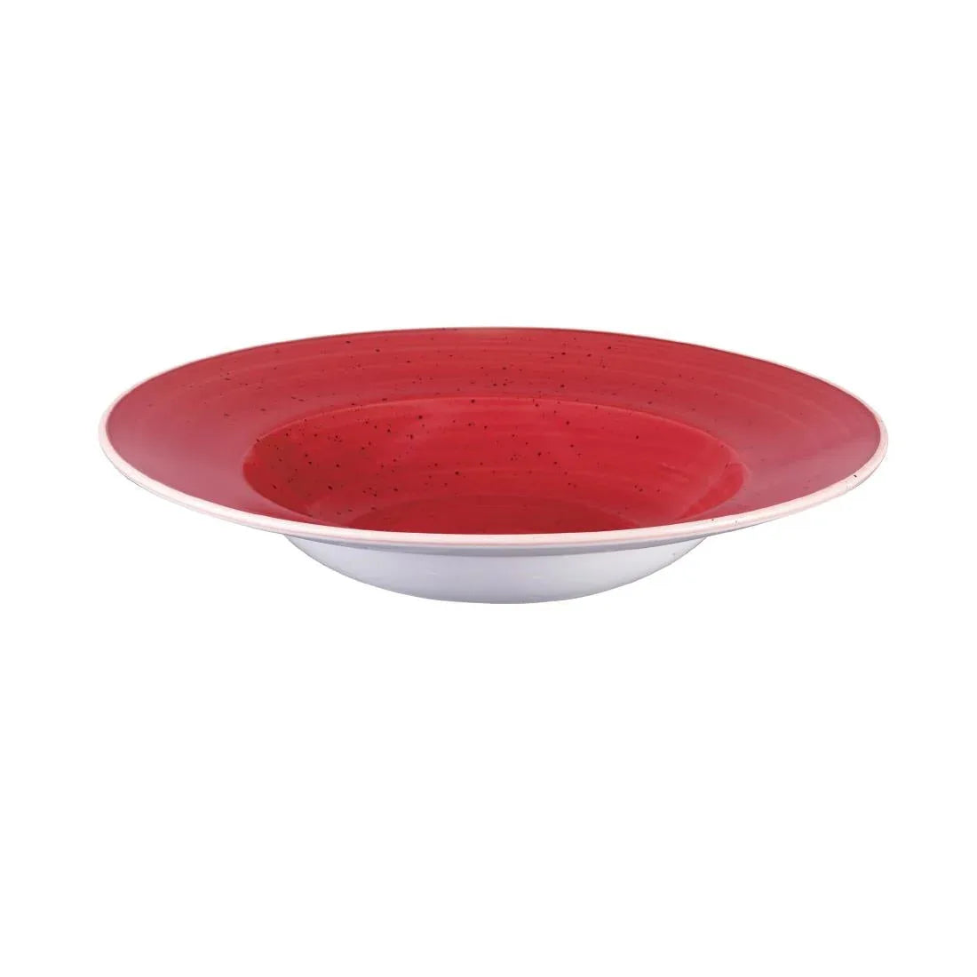 DM467 Churchill Stonecast Round Wide Rim Bowl Berry Red 240mm (Pack of 12) - JD Catering Equipment Solutions Ltd