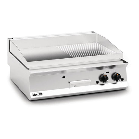 DM547 Lincat Opus 800 Half Ribbed Natural/LPG Griddle OG8202/R JD Catering Equipment Solutions Ltd