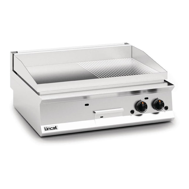 DM547 Lincat Opus 800 Half Ribbed Natural/LPG Griddle OG8202/R JD Catering Equipment Solutions Ltd