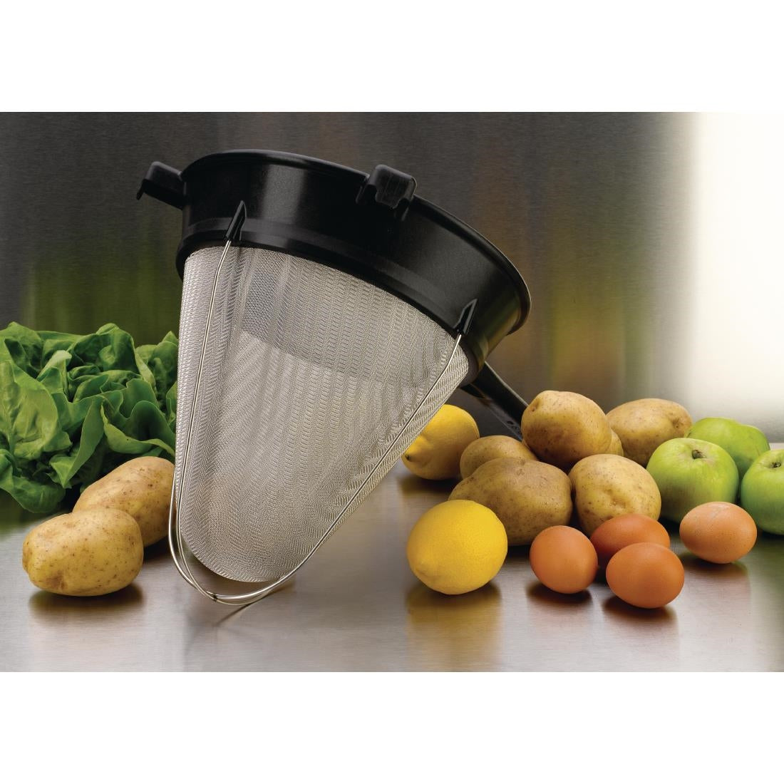 DM597 Matfer Bourgeat Exoglass Bouillon Strainer 255mm JD Catering Equipment Solutions Ltd
