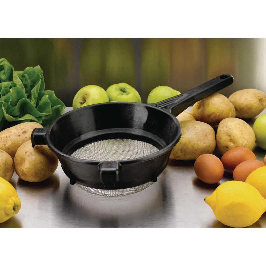 DM599 Matfer Bourgeat Exoglass Sieve Strainer 200mm Fine Mesh - JD Catering Equipment Solutions Ltd