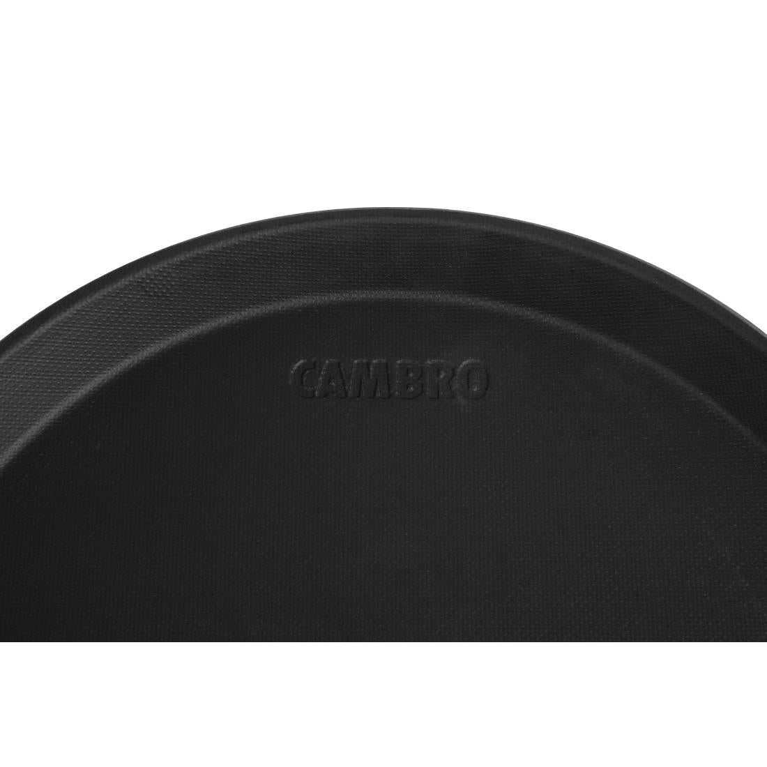 DM780 Cambro Camtread Fibreglass Round Non-Slip Tray Black 280mm JD Catering Equipment Solutions Ltd