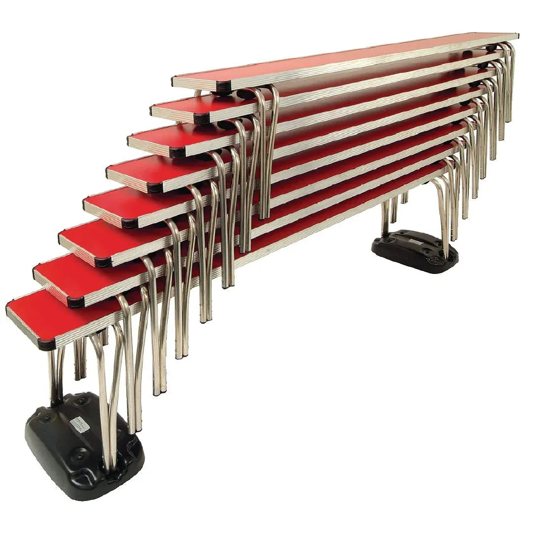 DM950 Gopak Contour Stacking Bench Red 6ft - JD Catering Equipment Solutions Ltd