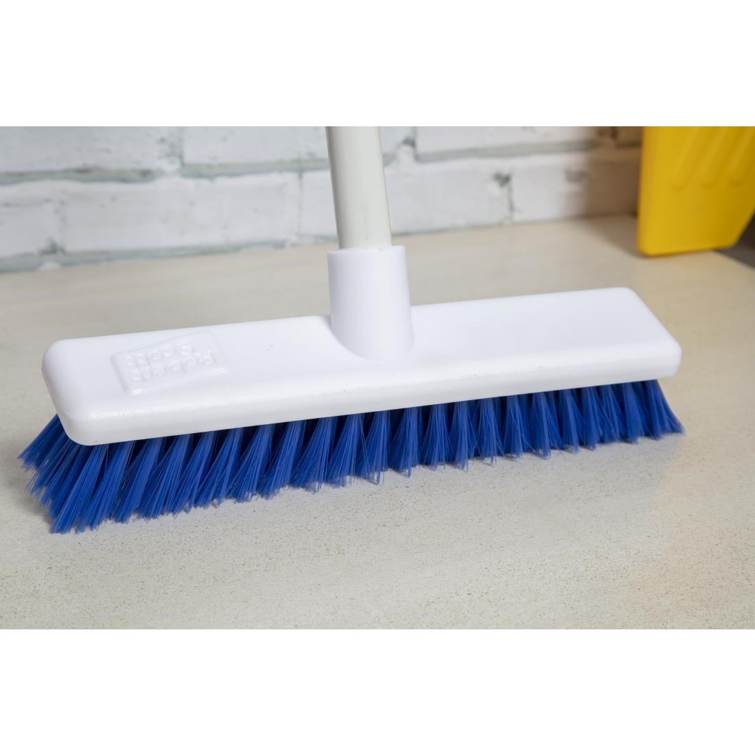 DN829 Jantex Hygiene Broom Soft Bristle Blue 12in JD Catering Equipment Solutions Ltd