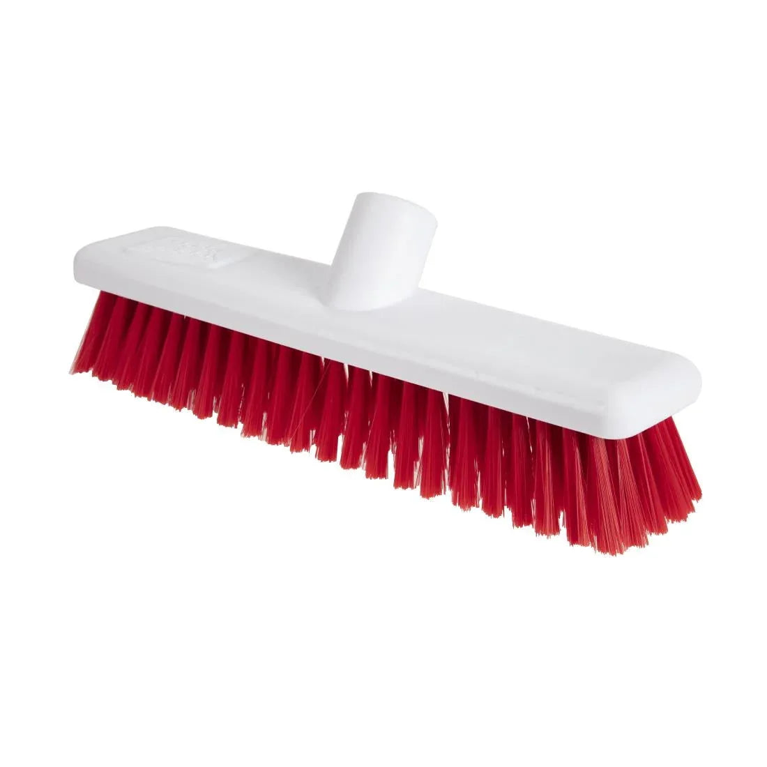 DN830 Jantex Hygiene Broom Soft Bristle Red 12in - JD Catering Equipment Solutions Ltd