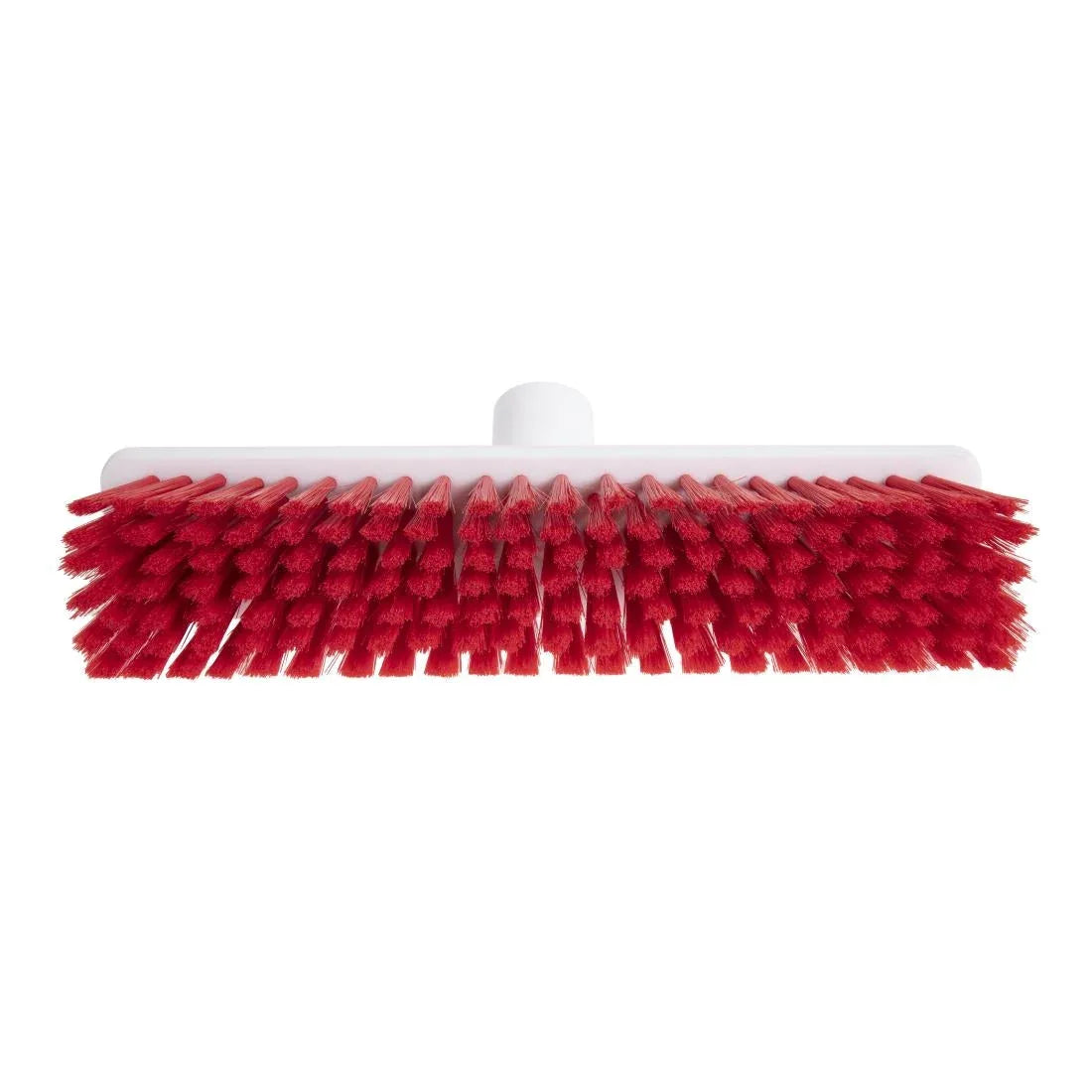 DN830 Jantex Hygiene Broom Soft Bristle Red 12in - JD Catering Equipment Solutions Ltd