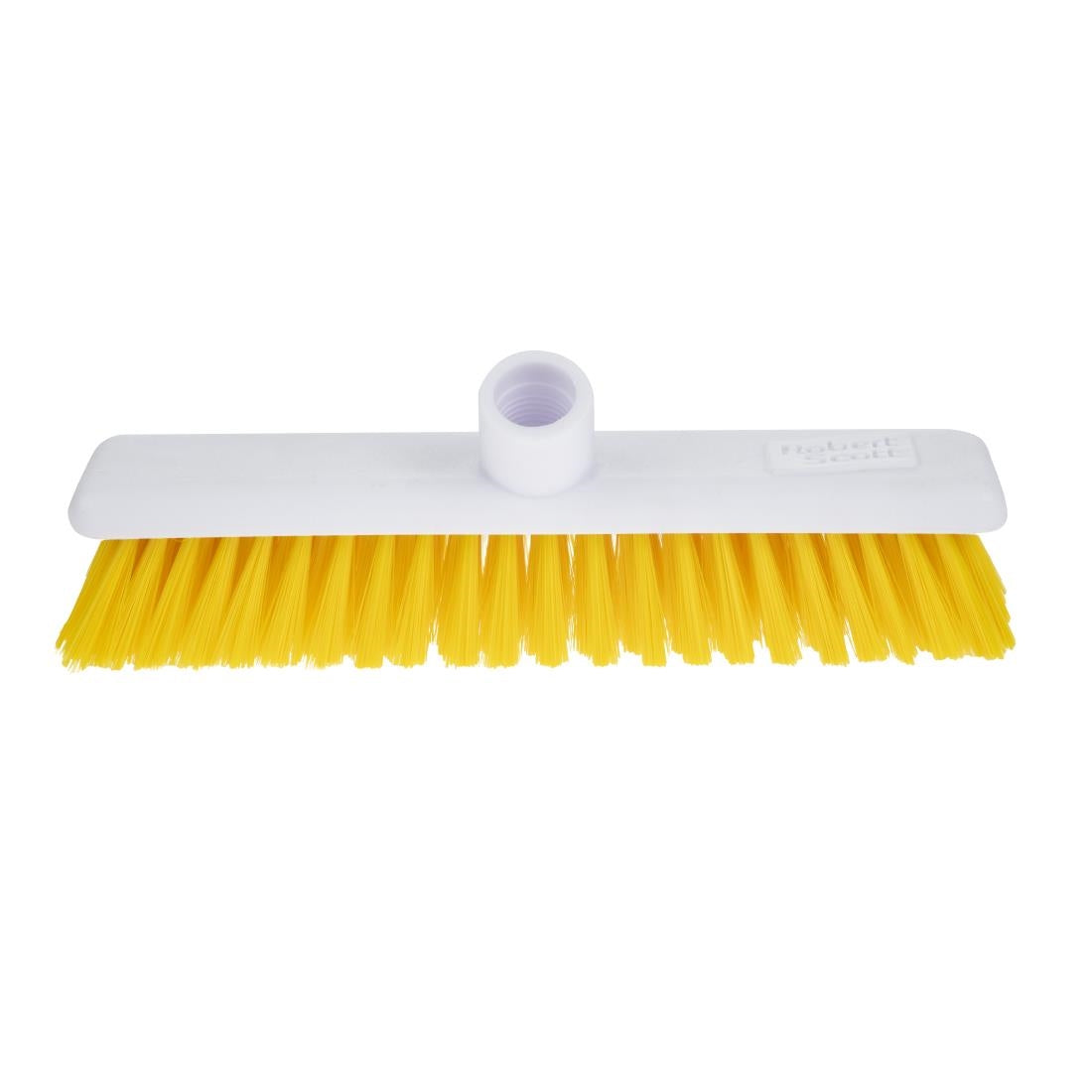 DN831 Jantex Hygiene Broom Soft Bristle Yellow 12in JD Catering Equipment Solutions Ltd