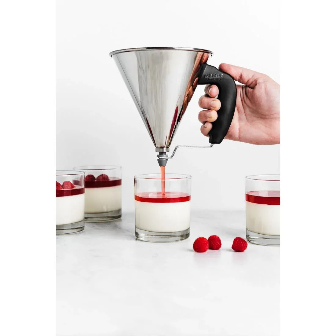 DN905 De Buyer Mini Automatic Piston Funnel 0.8ltr - JD Catering Equipment Solutions Ltd
