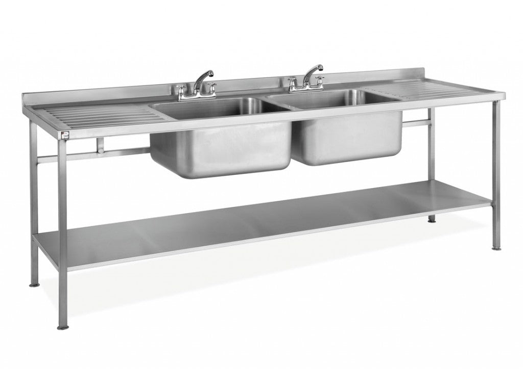 Parry Sink Unit Self Assembly Sink Double Bowl Double Drainer SINK1860DBDDFP
