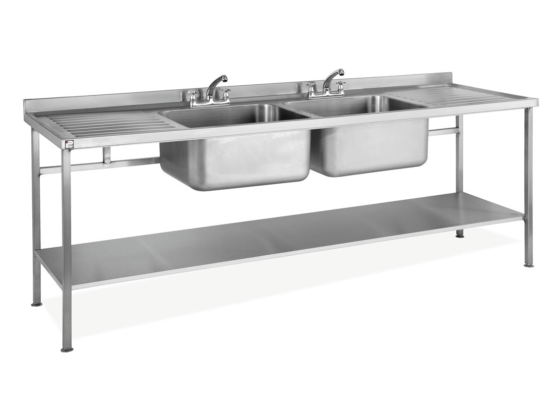 Parry Sink Unit Self Assembly Sink Double Bowl Double Drainer SINK1870DBDDFP