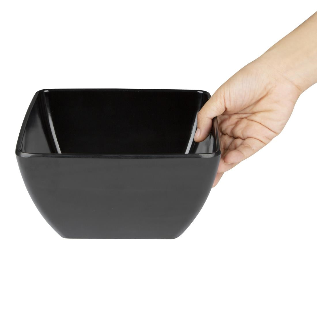 DP146 Curved Black Melamine Bowl 8in JD Catering Equipment Solutions Ltd
