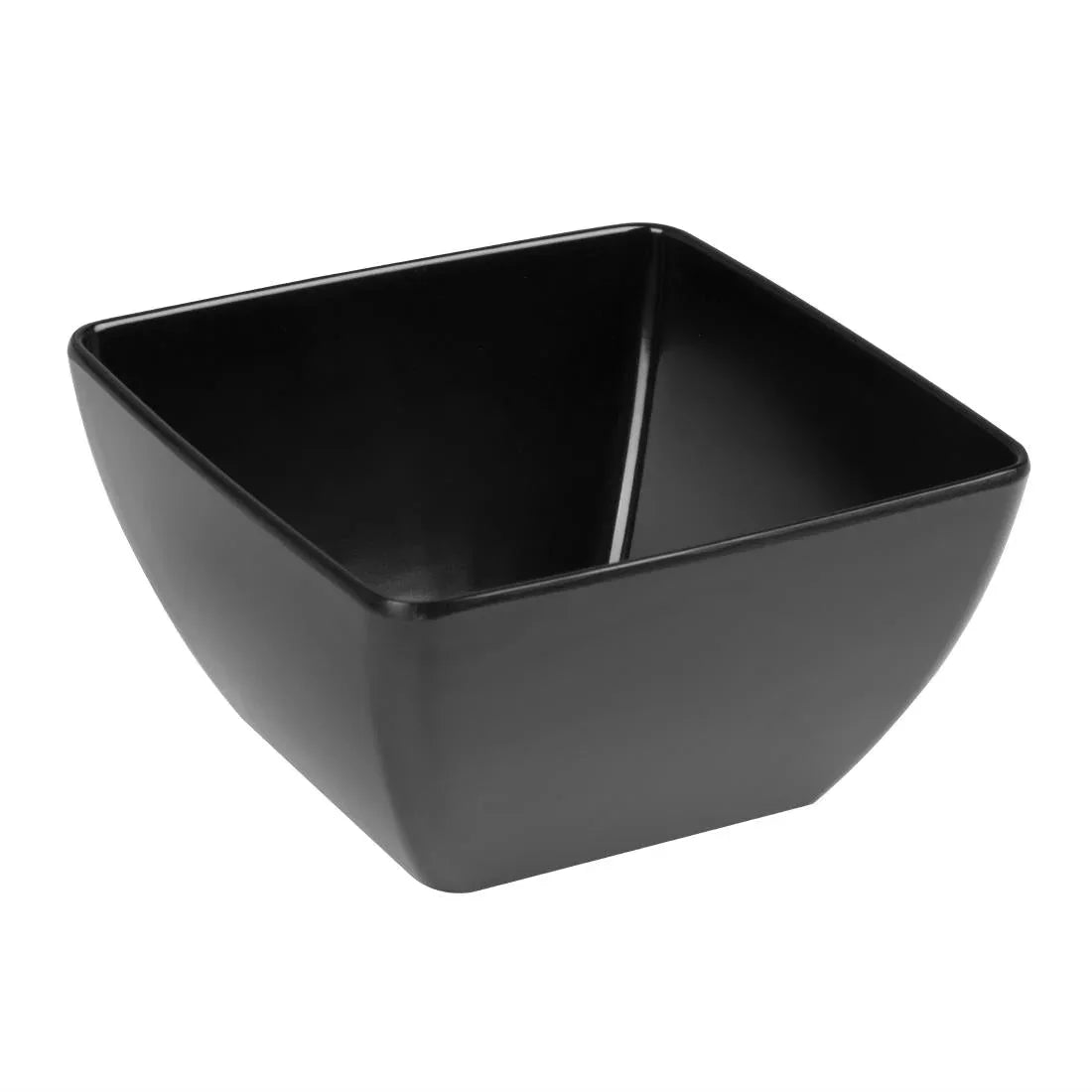 DP146 Curved Black Melamine Bowl 8in - JD Catering Equipment Solutions Ltd