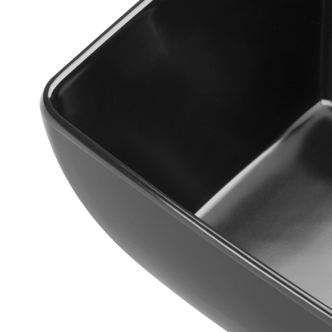 DP147 Curved Black Melamine Bowl 11in JD Catering Equipment Solutions Ltd