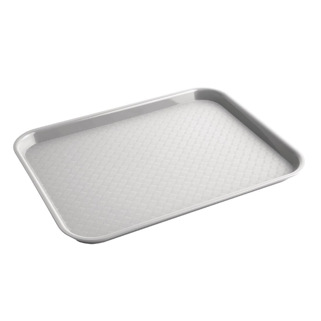 DP217 Kristallon Polypropylene Fast Food Tray Grey Small 345mm JD Catering Equipment Solutions Ltd