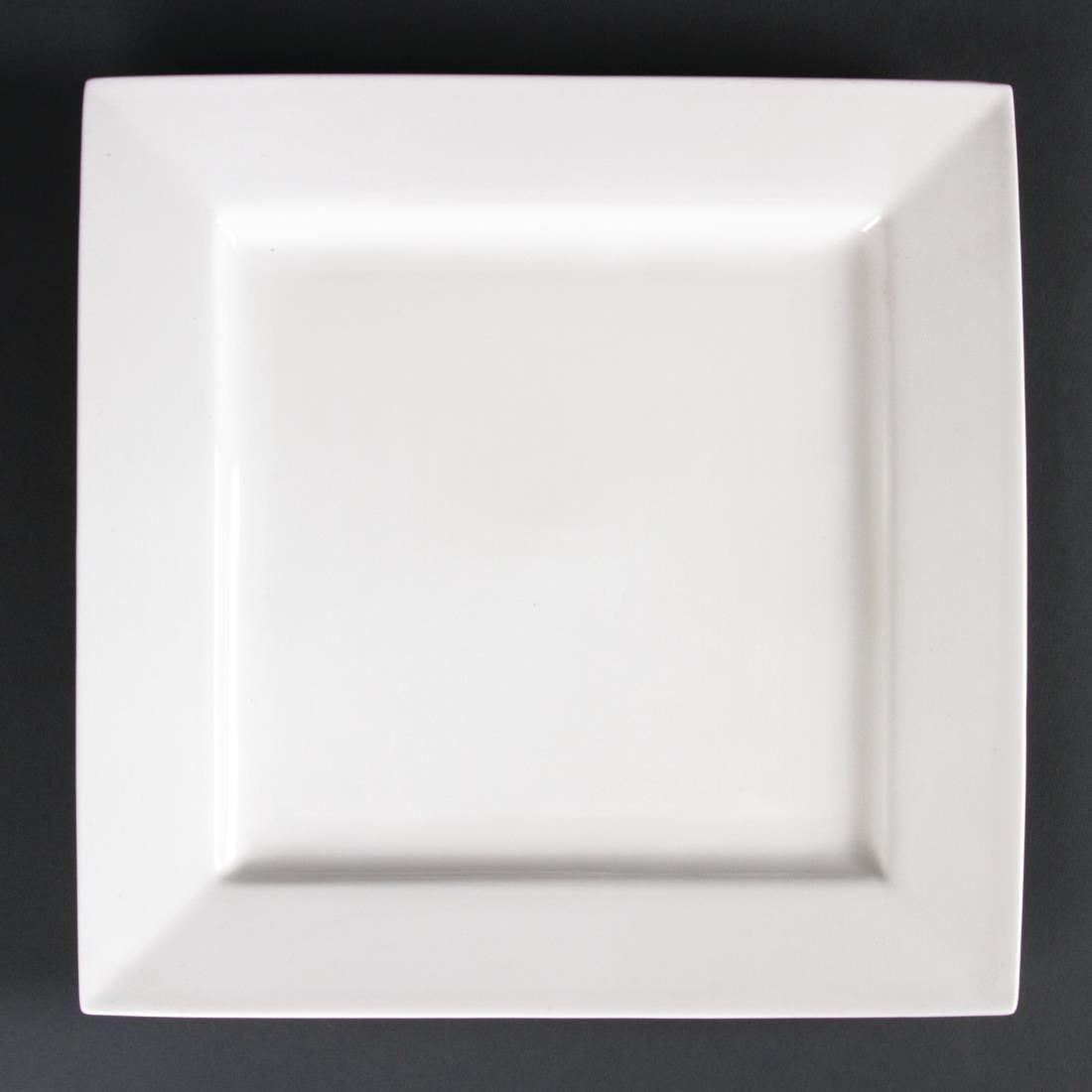 DP965 Lumina Fine China Square Plates 265mm (Pack of 4) JD Catering Equipment Solutions Ltd