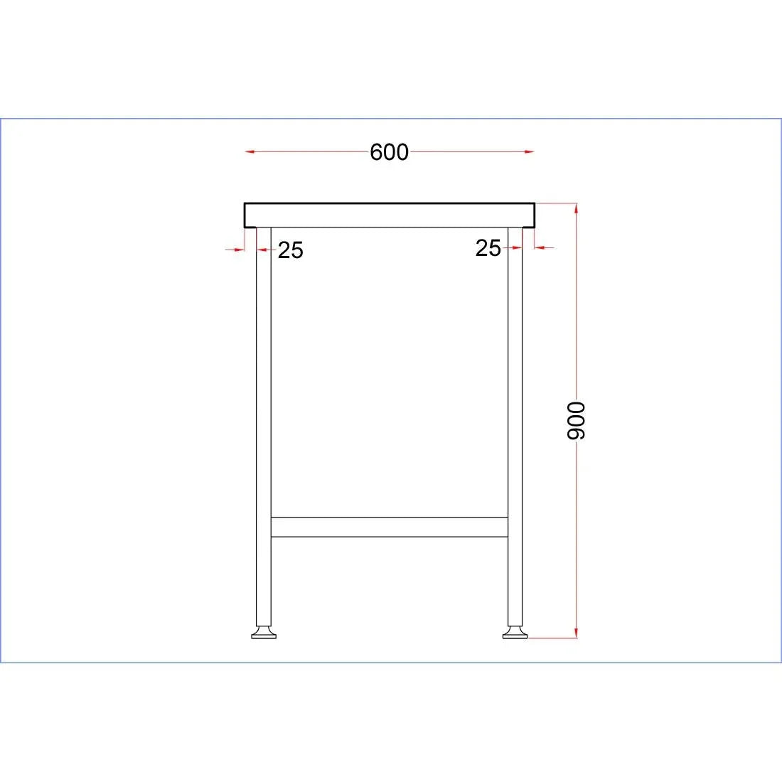 DR043 Holmes Stainless Steel Centre Table 1200mm - JD Catering Equipment Solutions Ltd