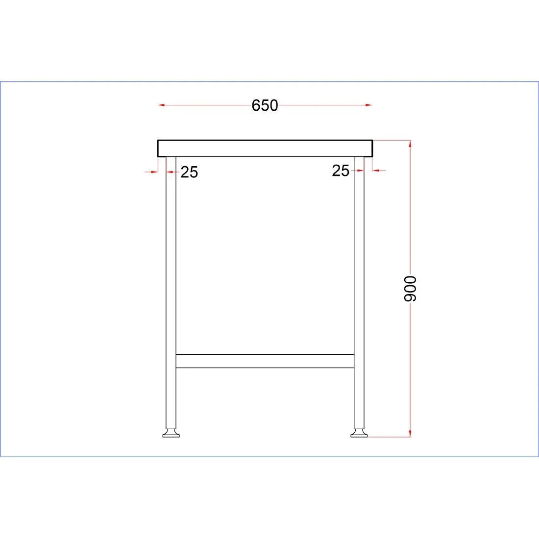DR050 Holmes Stainless Steel Centre Table 1200mm - JD Catering Equipment Solutions Ltd