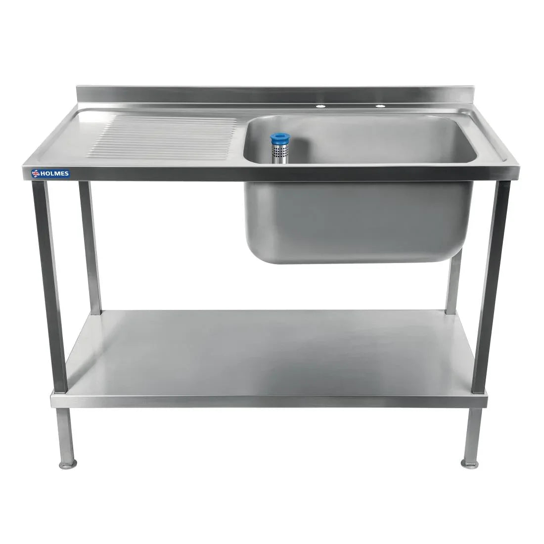 DR060 Holmes Fully Assembled Stainless Steel Sink Left Hand Drainer 1000mm - JD Catering Equipment Solutions Ltd