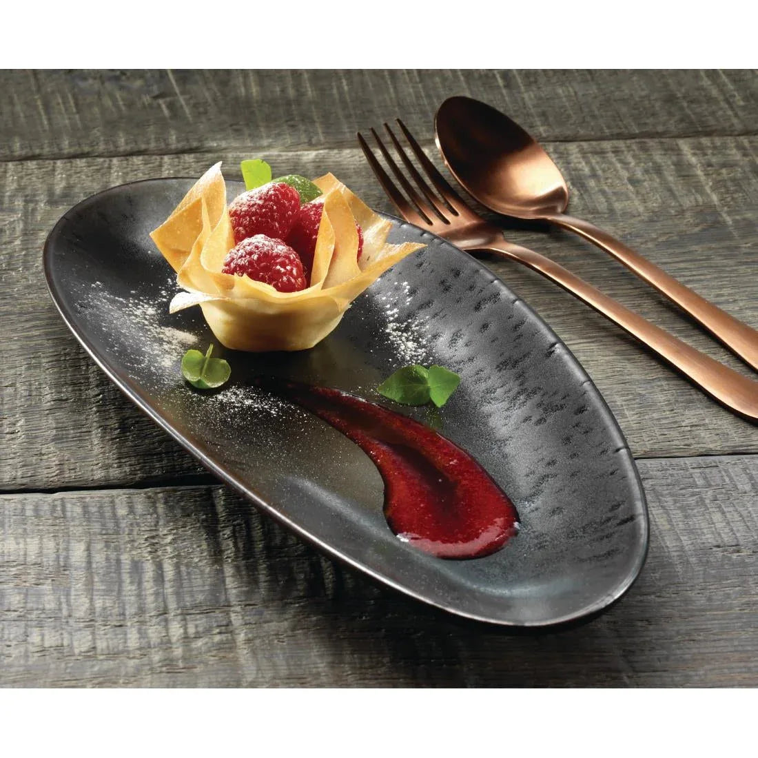 DR090 Olympia Fusion Oval Plate 357mm (Pack of 4) - JD Catering Equipment Solutions Ltd