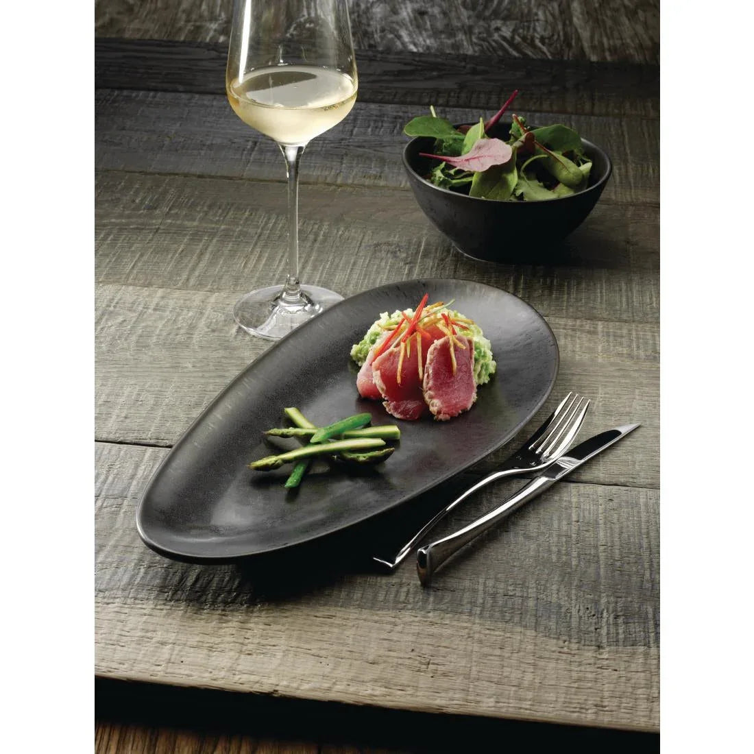 DR090 Olympia Fusion Oval Plate 357mm (Pack of 4) - JD Catering Equipment Solutions Ltd