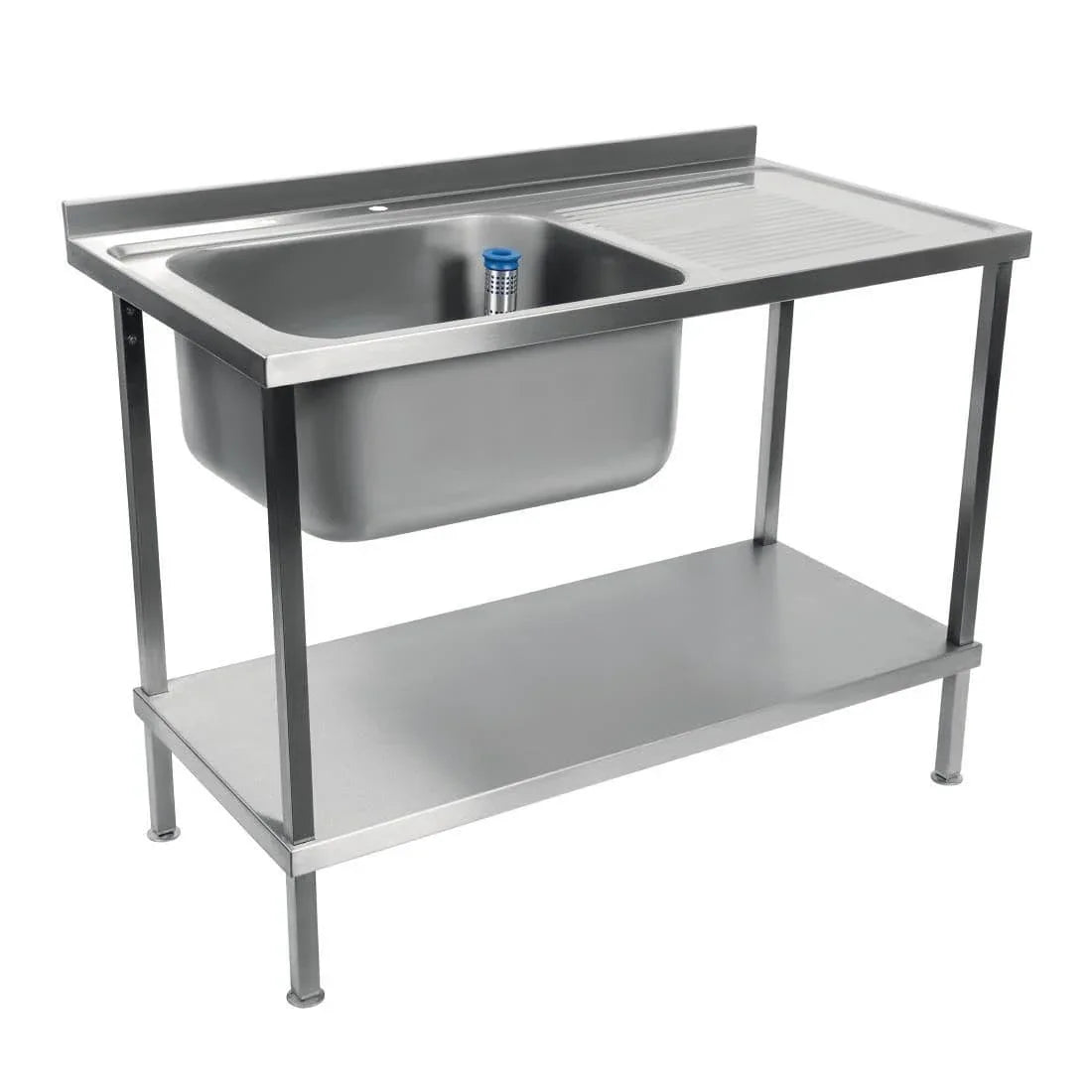DR382 Holmes Fully Assembled Stainless Steel Sink Right Hand Drainer 1200mm - JD Catering Equipment Solutions Ltd