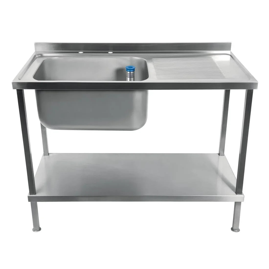 DR384 Holmes Fully Assembled Stainless Steel Sink Single Right Hand Drainer 1200mm - JD Catering Equipment Solutions Ltd