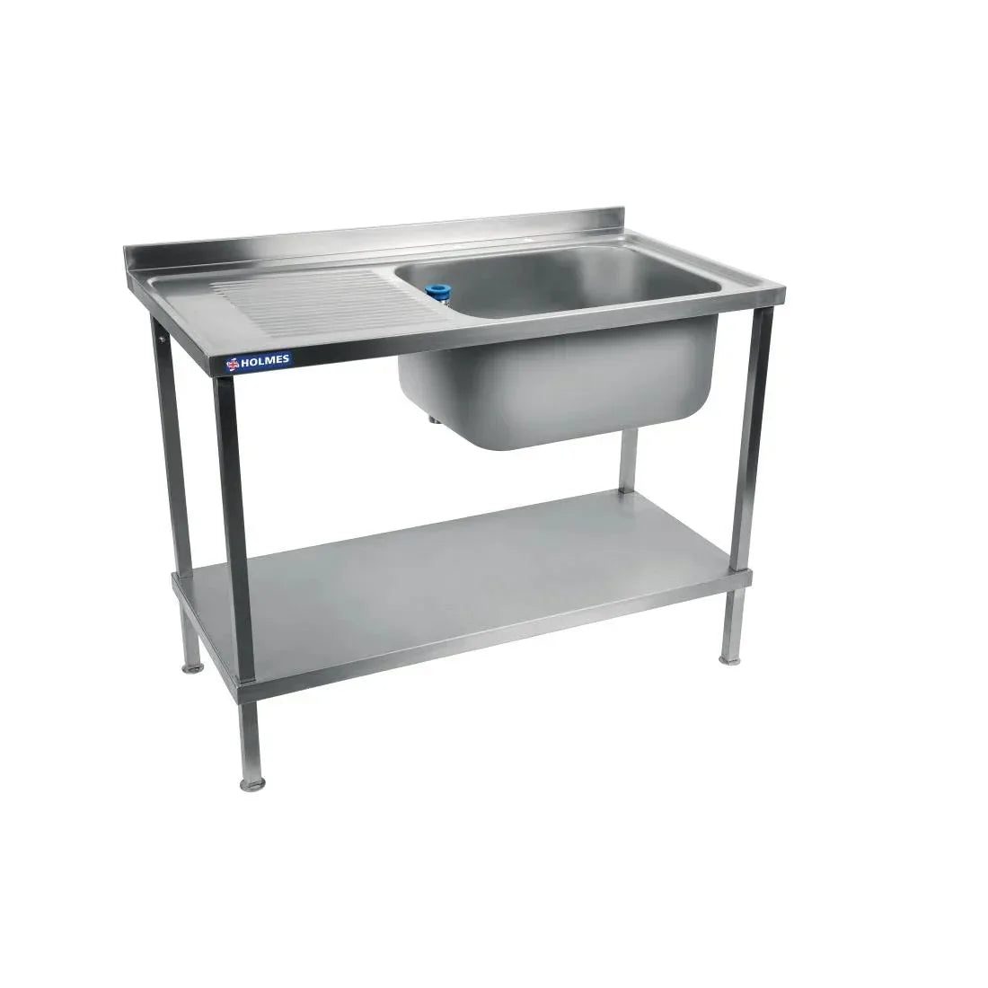 DR387 Holmes Fully Assembled Stainless Steel Sink Left Hand Drainer 1200mm - JD Catering Equipment Solutions Ltd