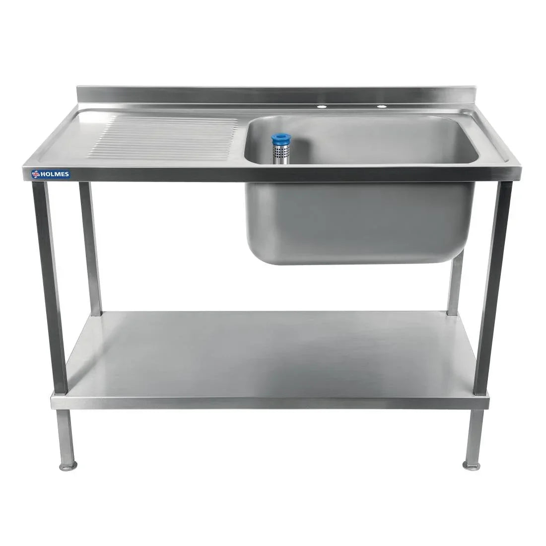 DR389 Holmes Fully Assembled Stainless Steel Sink Left Hand Drainer 1500mm - JD Catering Equipment Solutions Ltd