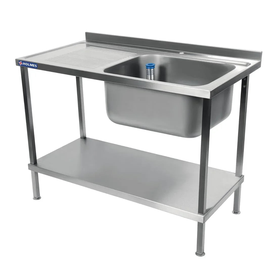 DR389 Holmes Fully Assembled Stainless Steel Sink Left Hand Drainer 1500mm - JD Catering Equipment Solutions Ltd