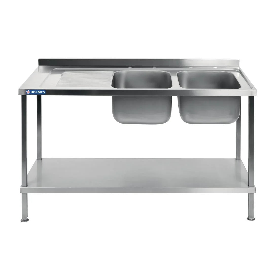 DR391 Holmes Fully Assembled Stainless Steel Sink Left Hand Drainer 1500mm - JD Catering Equipment Solutions Ltd