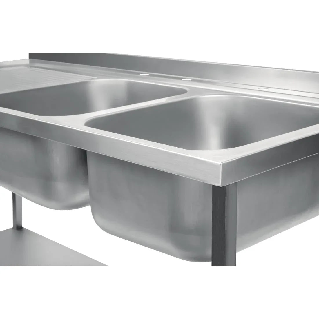 DR391 Holmes Fully Assembled Stainless Steel Sink Left Hand Drainer 1500mm - JD Catering Equipment Solutions Ltd