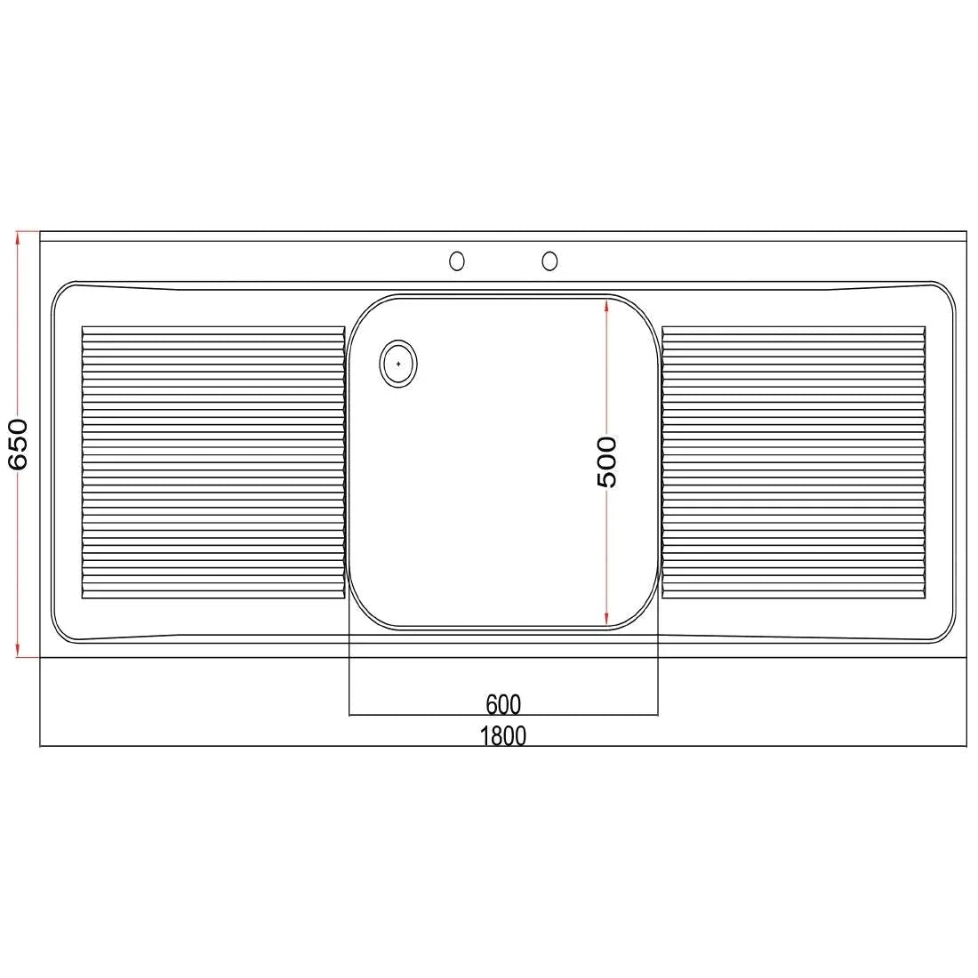 DR397 Holmes Stainless Steel Sink Double Drainer 1800mm - JD Catering Equipment Solutions Ltd