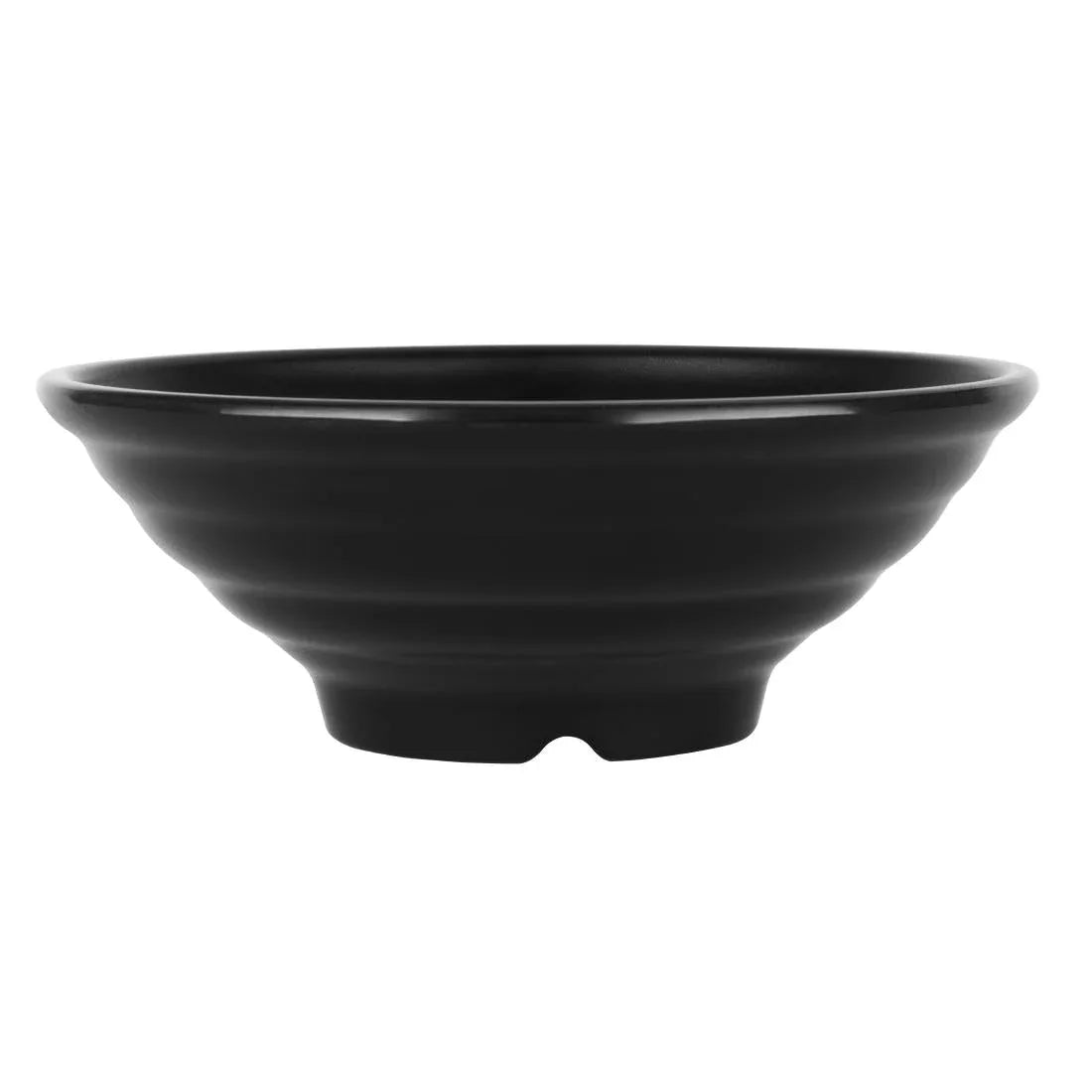 DR512 Kristallon Fusion Melamine Large Bowls Black 230mm (Pack of 4) - JD Catering Equipment Solutions Ltd