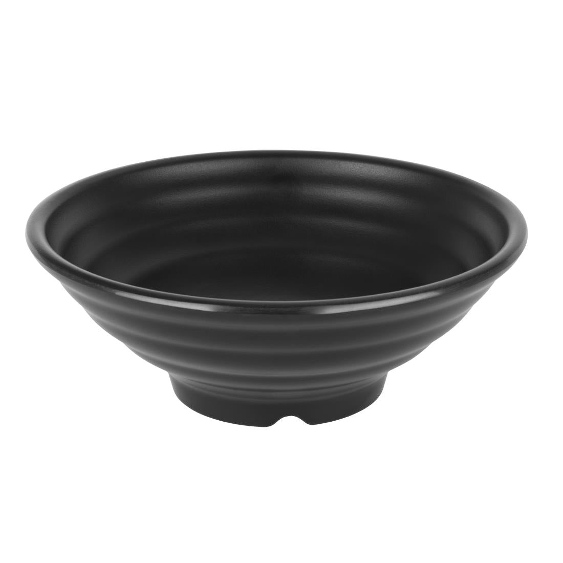DR512 Kristallon Fusion Melamine Large Bowls Black 230mm (Pack of 4) JD Catering Equipment Solutions Ltd