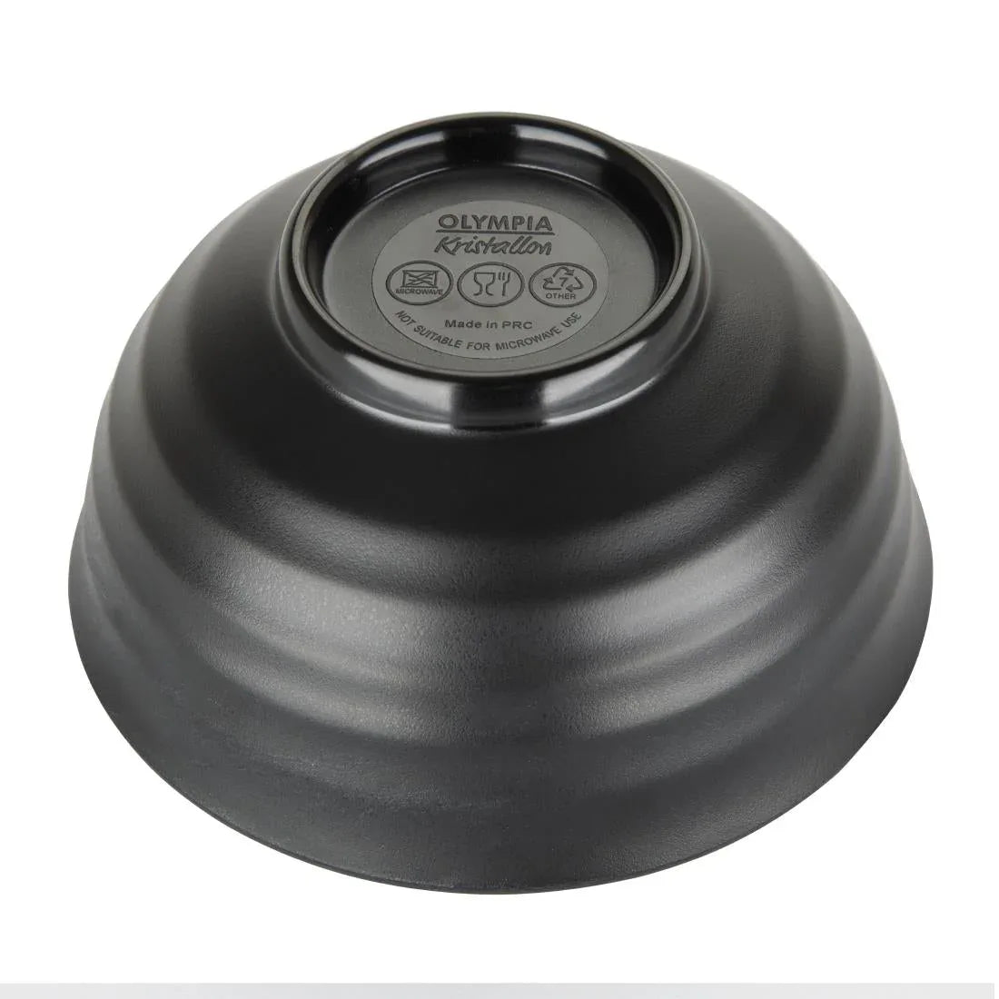 DR514 Kristallon Fusion Melamine Rice Bowls Black 114mm (Pack of 6) - JD Catering Equipment Solutions Ltd